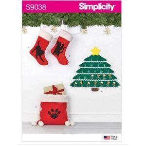 Simplicity Holiday Countdown Calendar Stockings & Gift Bag For‎ Pets